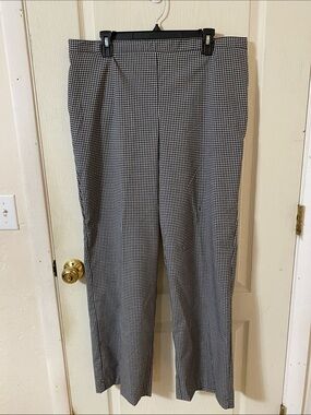 Alfred Dunner Black & White Micro-Houndstooth Dress Pants